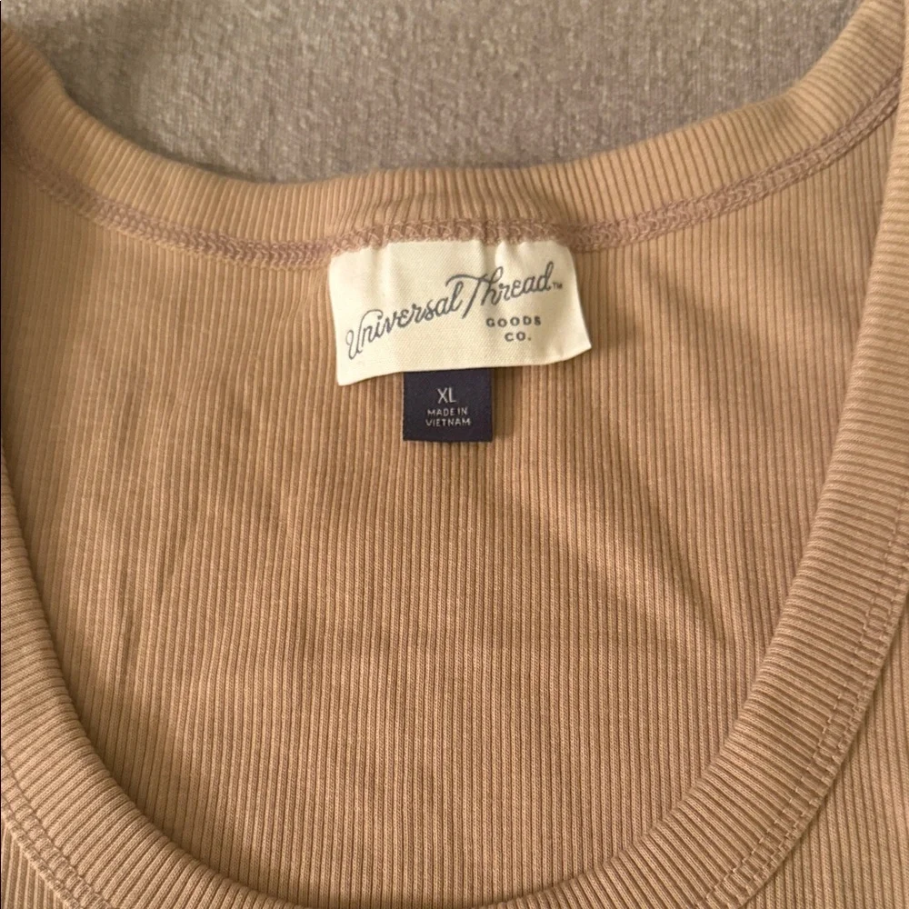 Universal Thread Tan Ribbed Tank Top - Picture 2 of 4
